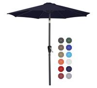 Parasol, protection UV 50+, inclinable à 30°, hydrofuge, pour balcon, jardin, terrasse, plage, bleu marine, 230 cm