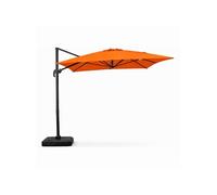 Concept Usine Parasol Cesare rectangulaire 3x4m déporté rotatif en aluminium orange