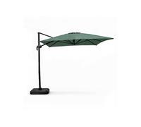 Parasol rectangulaire 3x4m déporté rotatif vert en aluminium CESARE