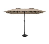 Parasol Rectangulaire Double 2,7x4,6m Taupe Venice Beige