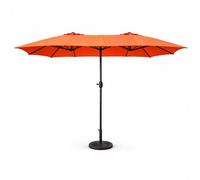 Parasol Rectangulaire Double 2,7x4,6m Terracotta Venice Marron