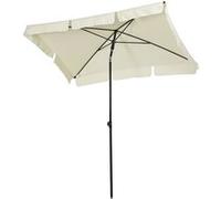 Outsunny Parasol de jardin rectangulaire inclinable polyester haute densité métal 2x1,3 m beige clair