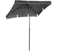Outsunny Parasol de jardin droit rectangulaire inclinable alu polyester haute densité 2 x 1,3 m Gris