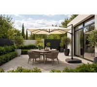 Parasol rectangulaire Ota de Kocoon 2x3 m déporté rotatif : Vert structure effet bois