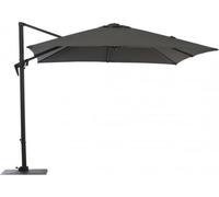 Parasol Roma Kaki 3x4m Grande Couverture Ombragée Déportée - Forza