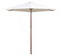 Parasol rond élégant pour jardin, avec mât en bambou et ouverture de ventilation