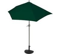 Parasol demi-rond Parla, demi-parasol balcon, UV 50+ polyester/alu 3kg ~ 270cm vert avec support