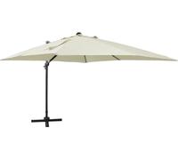 Parasol simple avec éclairage LED 300 cm blanc sable - Parasols FR9472767 1parcel