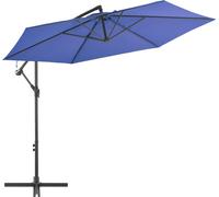 Parasol simple avec mât en aluminium 300 cm bleu - Parasols FR8983935 1parcel