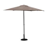 Parasol droit rond ""Soya"" taupe D2,7m en acier - Hespéride