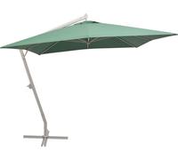 Parasol suspendu avec poteau en aluminium 300x300 cm vert