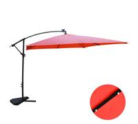 Parasol Terracotta Droit Carré 3 X 3 M Led Solenzara Marron