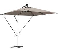 Parasol vidaXL, 249 x 249 x 250 cm, polyester et aluminium, couleur taupe