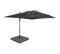vidaXL Parasol avec pied de parasol portable Anthracite