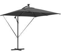 vidaXL Parasol avec bandes lumineuses LED Anthracite 249×249×250 cm