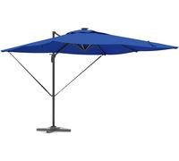Parasol vidaXL avec bandes lumineuses LED, bleu azur, 286 x 284 x 270 cm