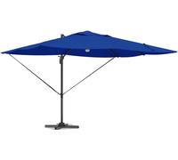 Parasol vidaXL avec bandes lumineuses LED, bleu azur, 351 x 250 x 253 cm