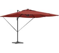 Parasol vidaXL avec bandes lumineuses LED, couleur terre cuite, 286 x 284 x 270 cm
