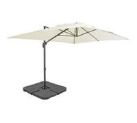 Parasol - vidaXL - Sable - Aluminium - 4 x 3 m - Base portable incluse Beige G