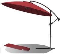Parasol VOUNOT® à pied déporté avec housse de protection, 300 cm, modèle Shanghai, rouge