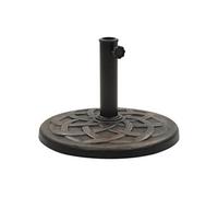 vidaXL Pied de parasol Rond 19 kg Bronze Polyrésine