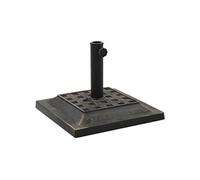 vidaXL Socle carré pour parasol Polyrésine 12 kg Bronze