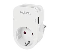Parasurtenseur LogiLink PA0247 1 prise Type F 230V IP20 blanc avec fiche Schuko 51x83mm 100g