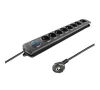 Qoltec Parasurtenseur 50113 Multiprise 8 prises 1,8 m - Protection contre les surtensions 230V