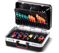 PARAT SILVER Style | Malette outils vide | Boite a outils vide | Caisse a outil | Rangement des outils | 27 Compartiments | Coque X-ABS & aluminium | Fond modulable | Verrouillable