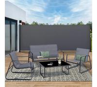 Paravent 180x500CM gris anth.