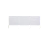 Paravent 3 panneaux Tissu 400 x 160 cm Blanc sable