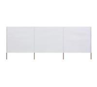 vidaXL Tissu de protection contre le vent en 3 parties 400 x 160 cm blanc sable