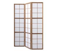 Paravent 3 pans en bois marron