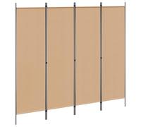 Paravent 4 pièces - Beige - En tissu - 200 x 180 cm - Pliable et autonome - Paravent brise-vue pour chambre à coucher, salon, bureau - Design pliable et séparation polyvalente
