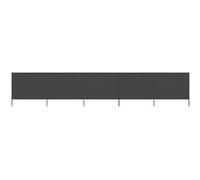 vidaXL Paravent brise-vent tissu 5 panneaux 600 x 120 cm Anthracite