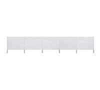 Paravent 5 panneaux Tissu 600 x 160 cm Blanc sable G