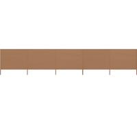 Paravent 5 panneaux Tissu 600 x 160 cm Taupe