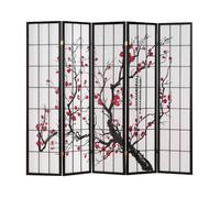 Paravent 5 pans shoji cerisier