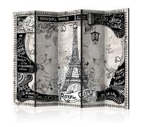 Paravent 5 Volets Bonjour Paris 172x225cm