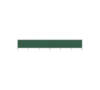 Paravent 6 panneaux Tissu 800 x 120 cm Vert Vert G