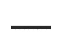 vidaXL Paravent en tissu brise-vent 9 panneaux 1200 x 160 cm Noir