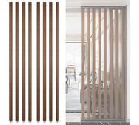 Paravent à lattes en bois moderne réglable - Paravent autonome de 70 à 230 cm pour entrée, restaurant, bureau - Paravent élégant et contemporain pour l'intimité et le style