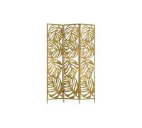 Paravent ajouré floral en métal 3 pans L. 123 x H. 180 cm - Doré - KODILA