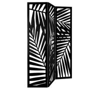 Paravent ""Akira"" feuille bois noir H170cm - Atmosphera Créateur d'intérieur