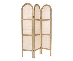 Paravent arrondi ""Sana"" cannage et rotin H170cm - Atmosphera Créateur d'intérieur