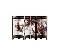 PARAVENT ASIATIQUE MINIATURE - Thème RENOUVEAU DU PRINTEMPS - Motif Fleurs de Prunier - 24 cm de Hauteur