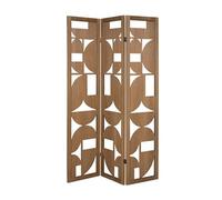 Pegane Paravent 3 panneaux bois - Marron