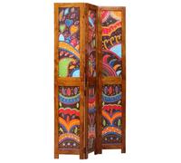 Paravent boho en bois - vidaXL - Design Paisley - Multicolore - Bois d'acacia massif - 105x1.5x180 cm - Fait main