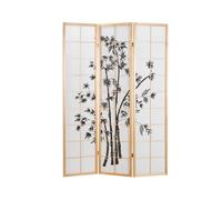 Paravent bois 3 pans bambou clair