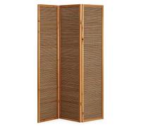 Paravent bois 3 pans bambou marron